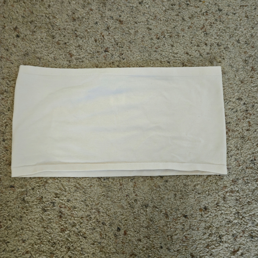 Derek Heart cream tube top, L.